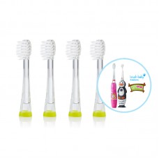 Brush-Baby KidzSonic Replacement Brush Heads 3-6yrs (4pcs) - Compatible with KidzSonic or WildOnes Electric Toothbrush